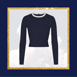 SKIMS Soft Lounge Ringer Long Sleeve Crop Top